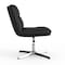 Flash Furniture Chloe Mid-Back Black Padded LeatherSoft Armless Office Chair Adjust, Swivel Function, Chrome Frame CH-232174-BK-GG - alternate 2